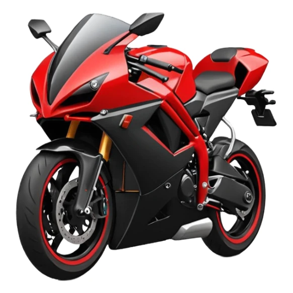 Illustrate a modern sports bike with sharp design & bold colors. sticker