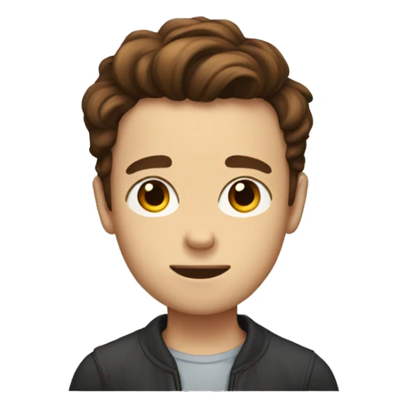 skinny boy with brown hair and a big forehead sticker