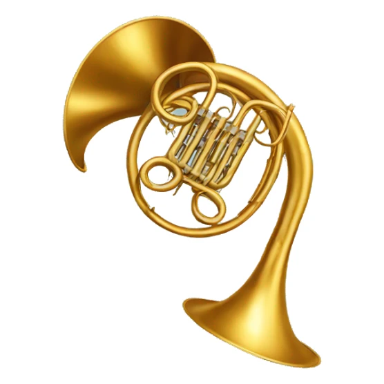 Golden French Horn sticker