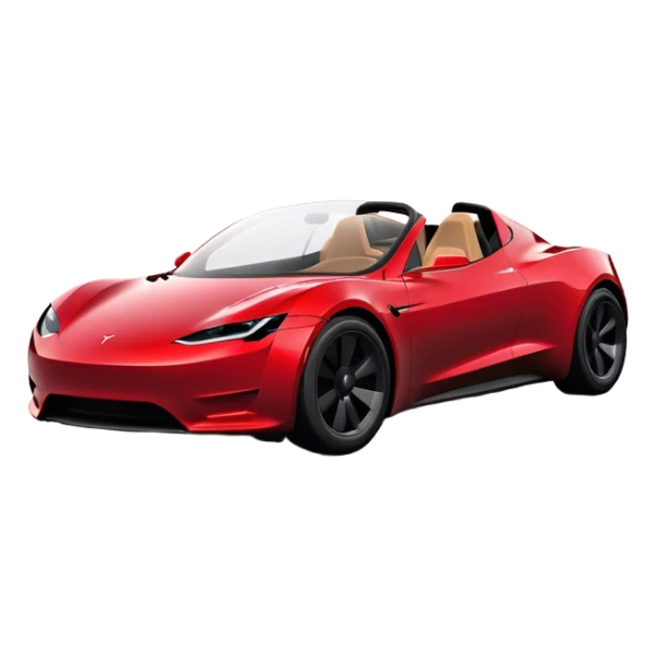 Tesla Roadster - Tesla (Model Year: 2020) (Iconic colour: Dark Red) sticker