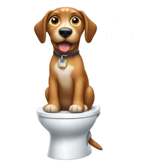 Werner dog on toilet  sticker
