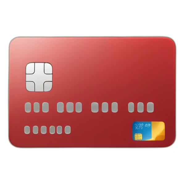 red credit card sticker