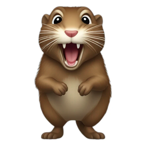 the muskrat runs and screams sticker