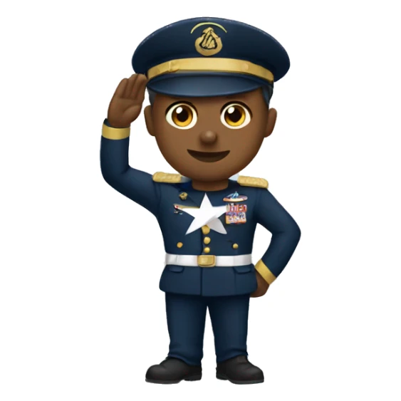 right side of salute emoji 🫡 sticker