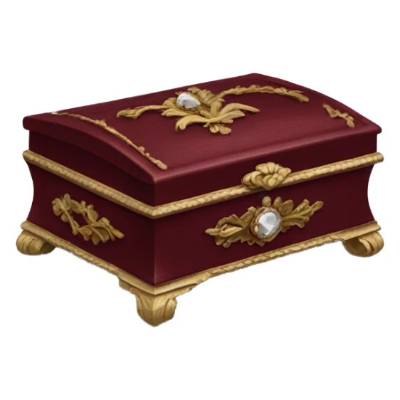 Regency jewelry box maroon color  sticker