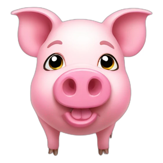 Gliter pig sticker