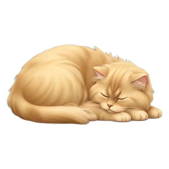 British longhair golden shaded sleeping  sticker