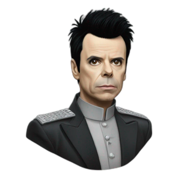 photo-realistic Gary Numan sticker