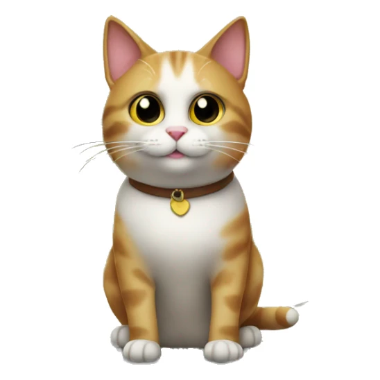 cute cat in front of house  sticker