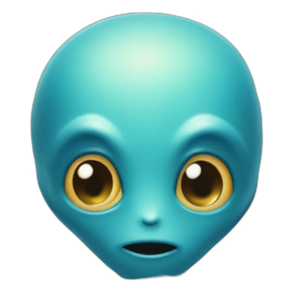 Un alien nage dans la mer et à la peau bleue sticker