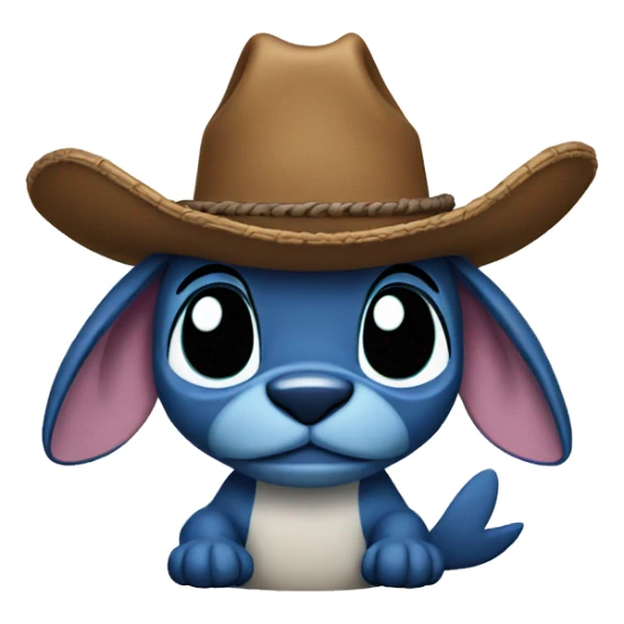 Stitch wearing a cowboys hat sticker