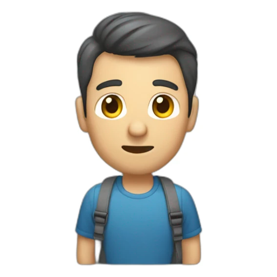 un hombre haciendo gestos de peligro sticker