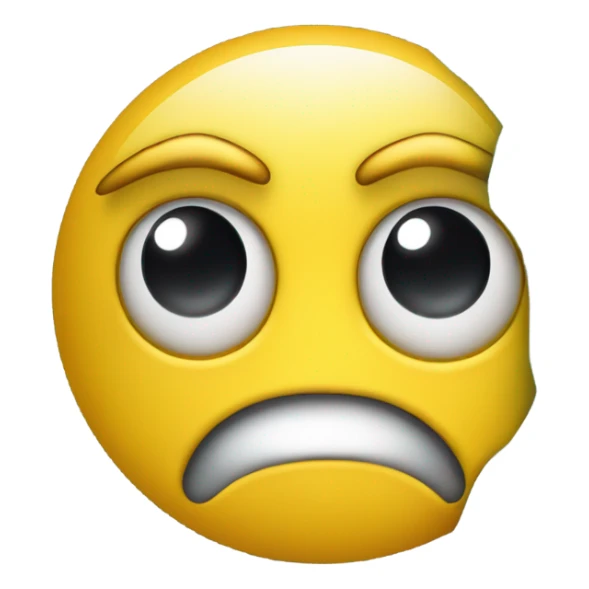 Jellow dot emoji judging someone cringe with eyes sticker