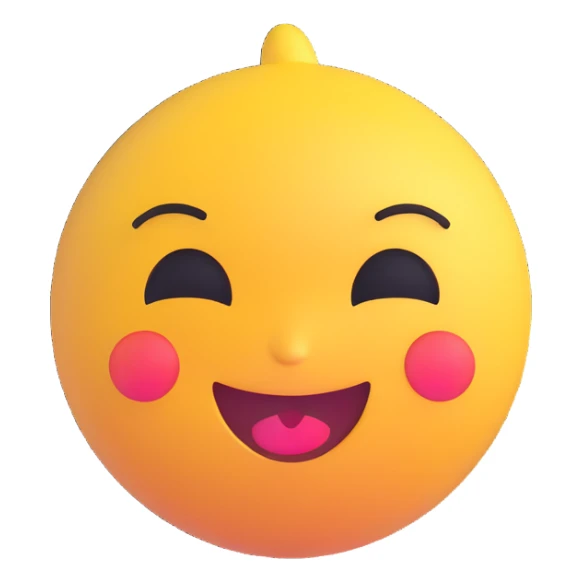 cute winking face emoji, soft colors, cheeky and fun sticker