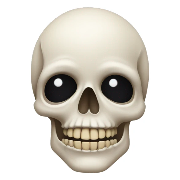 skull emoji with lip stick and make up  sticker