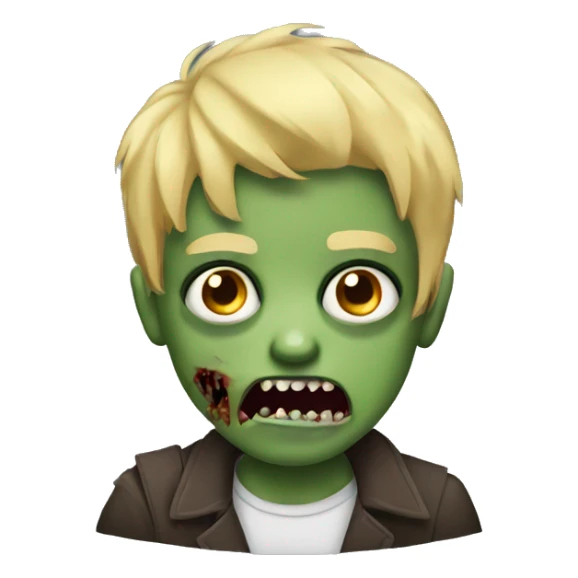 boy zombie with blonde hair sticker