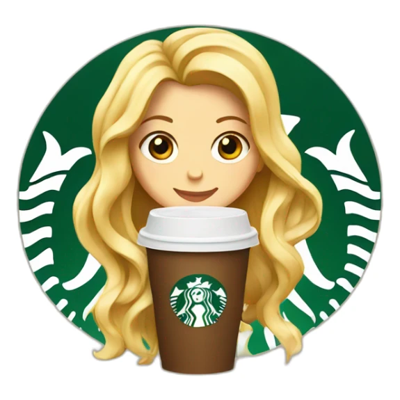 Starbucks logo inspired by shakira sticker