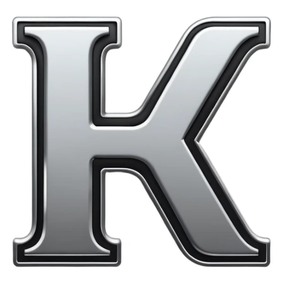 letters BLK black font with silver outline sticker