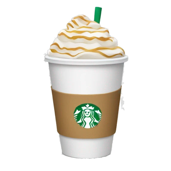Starbucks white paper cup with lid sticker