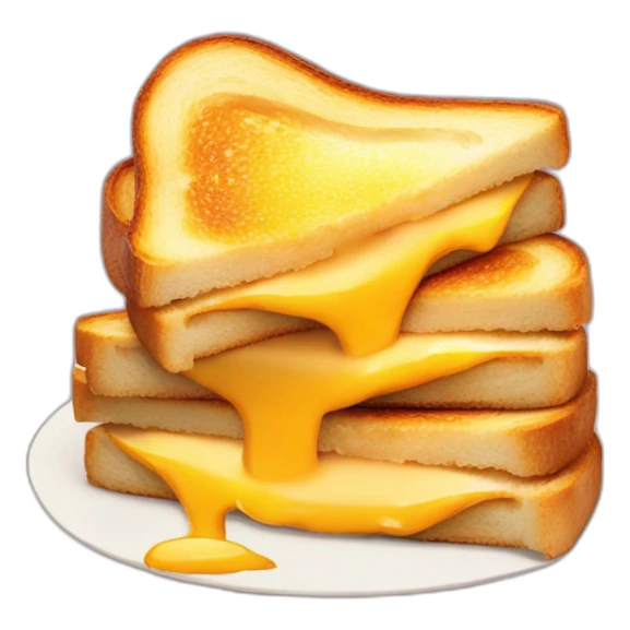 Grilled cheese sandwich with thicker and toasted slices of bread sticker