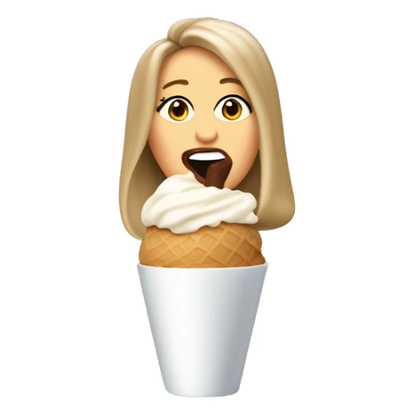 the singer barbra streisand licking a coffee ice cream cone sticker