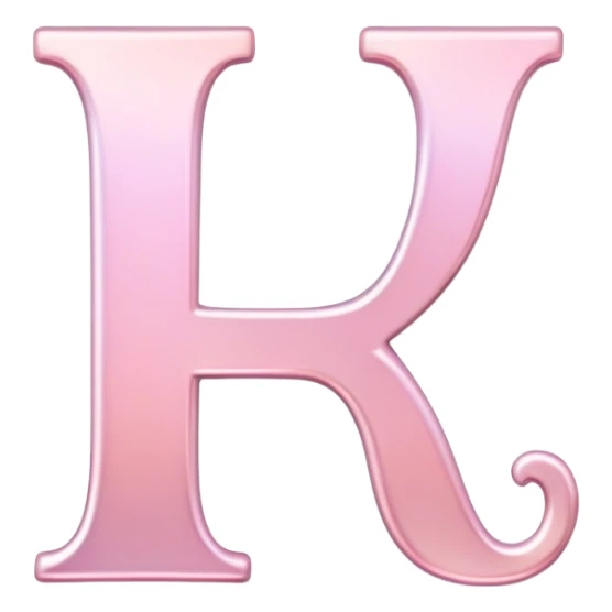 Iridescent pastel pink romantic Font setting icon with letter H sticker