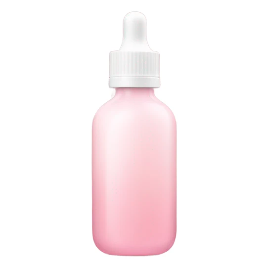 pastel pink and white serum bottle  sticker