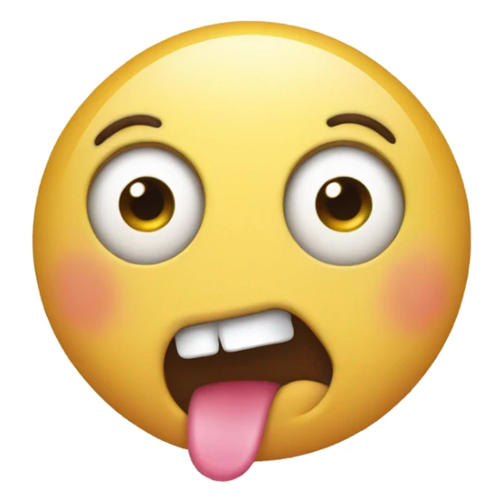 rolling eyes with tongue out  sticker