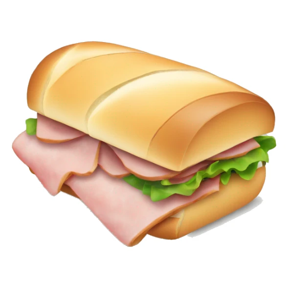 Butter and ham baguette sandwich sticker
