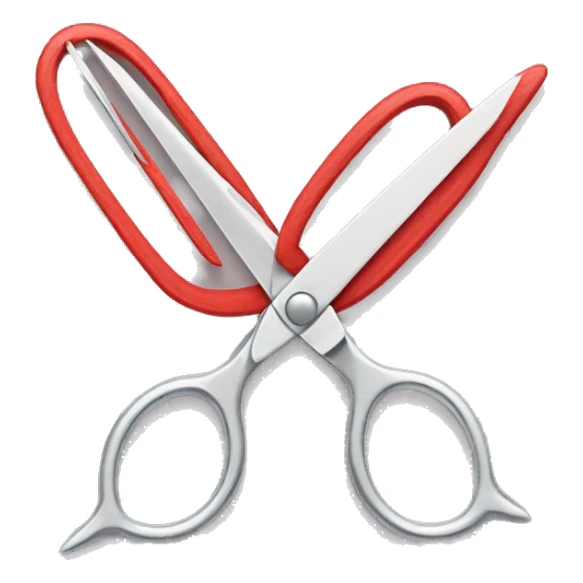 Uppercase V made out of scissors  sticker