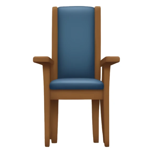 A chair with human feet sticker