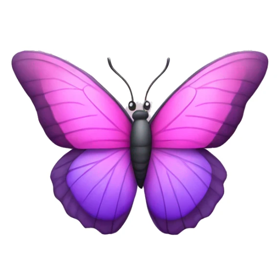 butterfly with pink and purple wings sticker