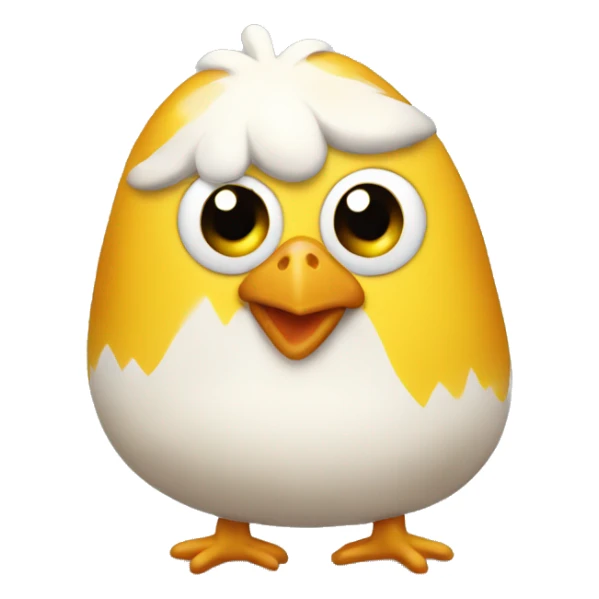 Chicken in a swimming suit iphone ios style sticker