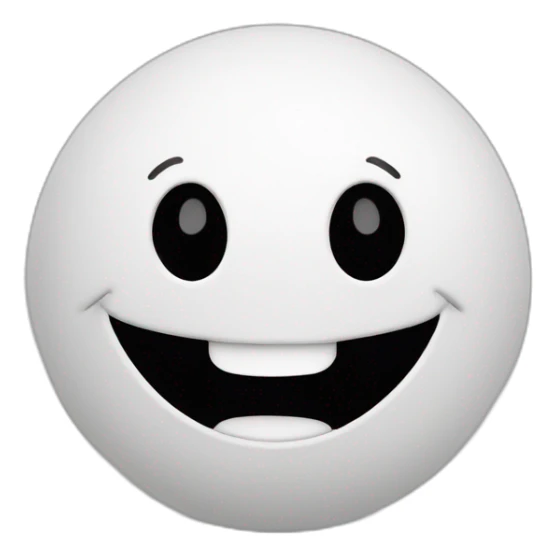 Black Squash sports Ball with a Super Happy face on it sticker