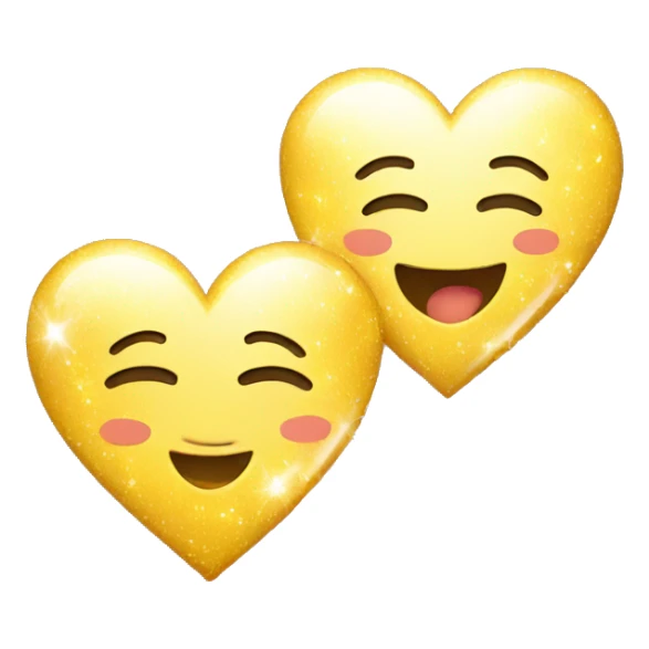 heart and happy sparkles sticker