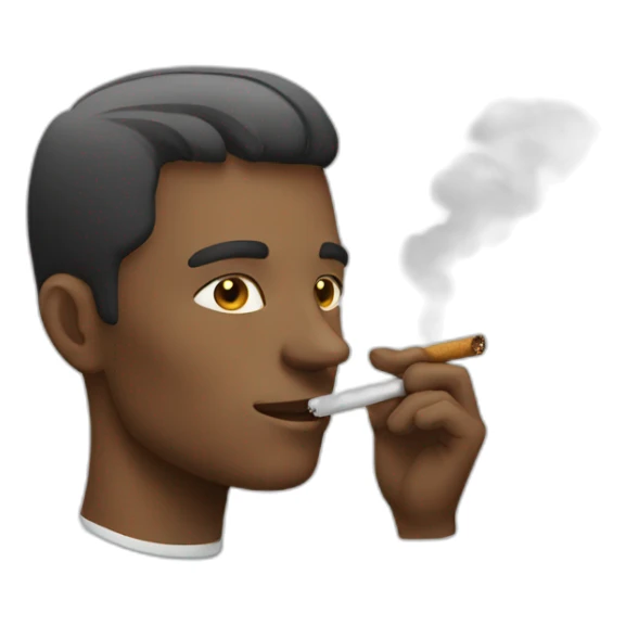 White man smoking sticker