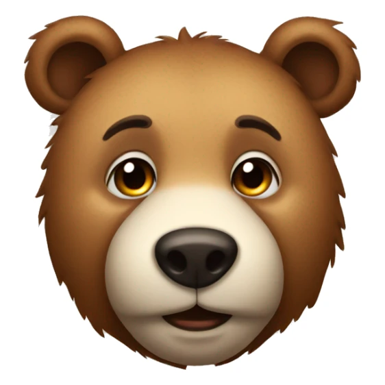 Cute bear with a scar on his nose  sticker