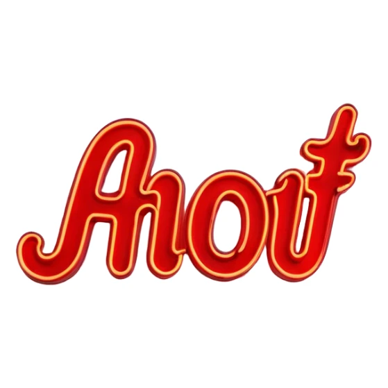  neon sign with the word hot sticker