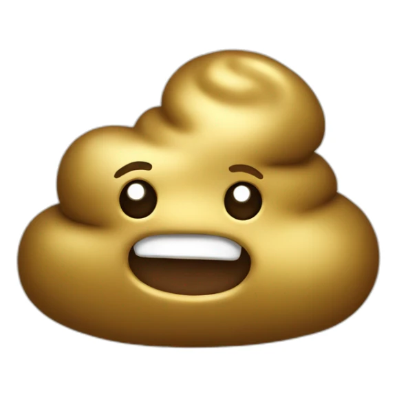 poop made of gold sticker