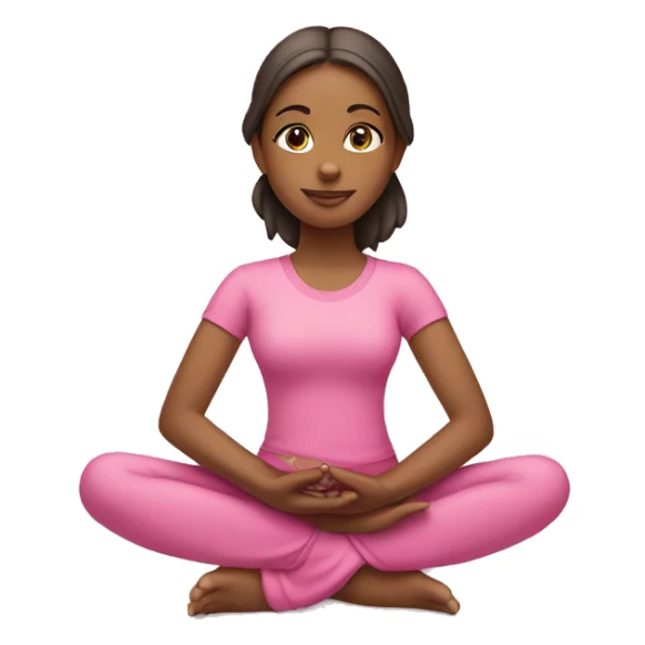 girl in pink clothes sitting in lotus position sticker