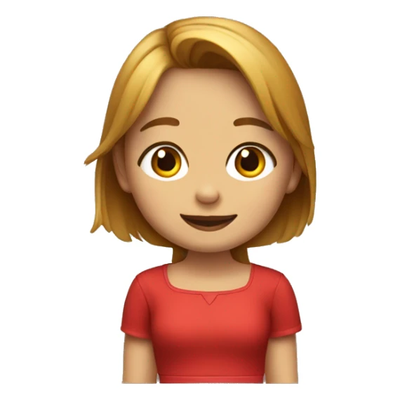 Emoji niña con pelo rojo y morena sticker