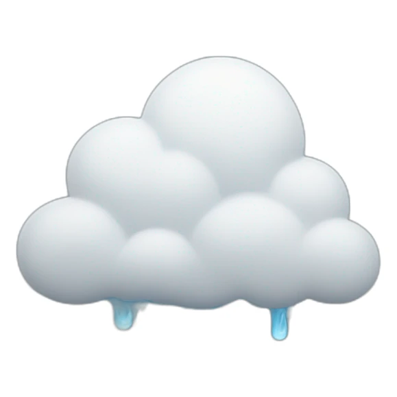 Cloud pouring a mix of rain and snow sticker