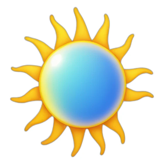 a photo of sun sticker