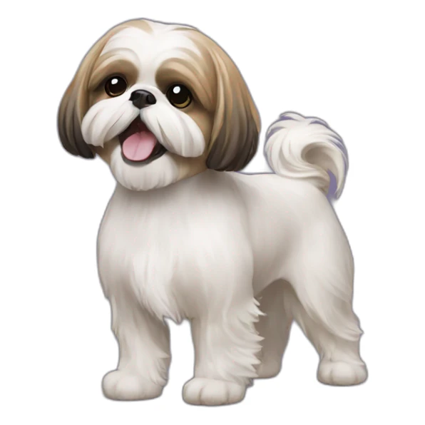 perro shih tzu; bailando sticker