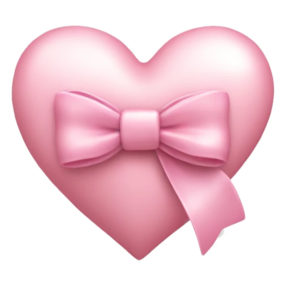 Light pink heart with bow sticker