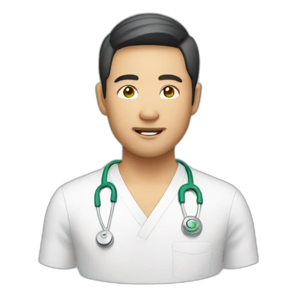 One asian man Manual therapist sticker