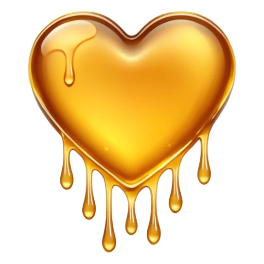 heart made of honey sticker