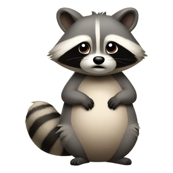 Pregnant raccoon sticker