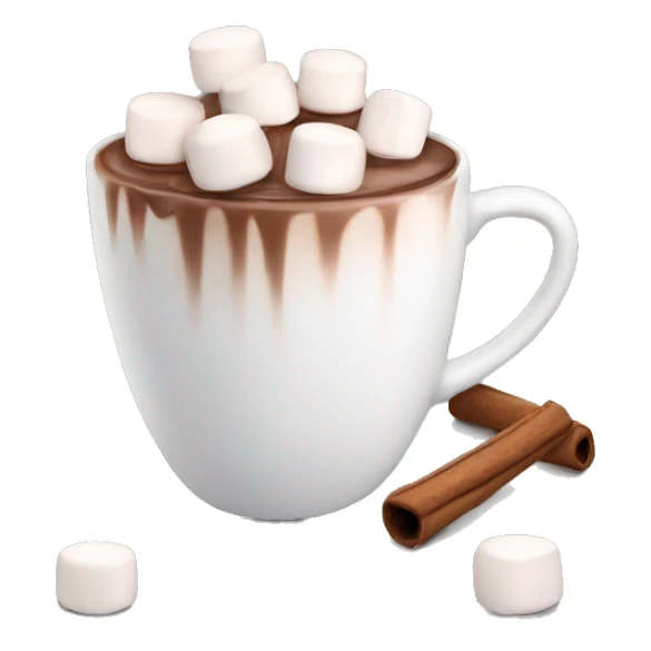 A cup of hot chocolate with marshmallows  sticker
