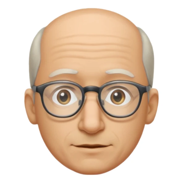 Emoli hombre con lentes poco cabello y nariz grande sticker